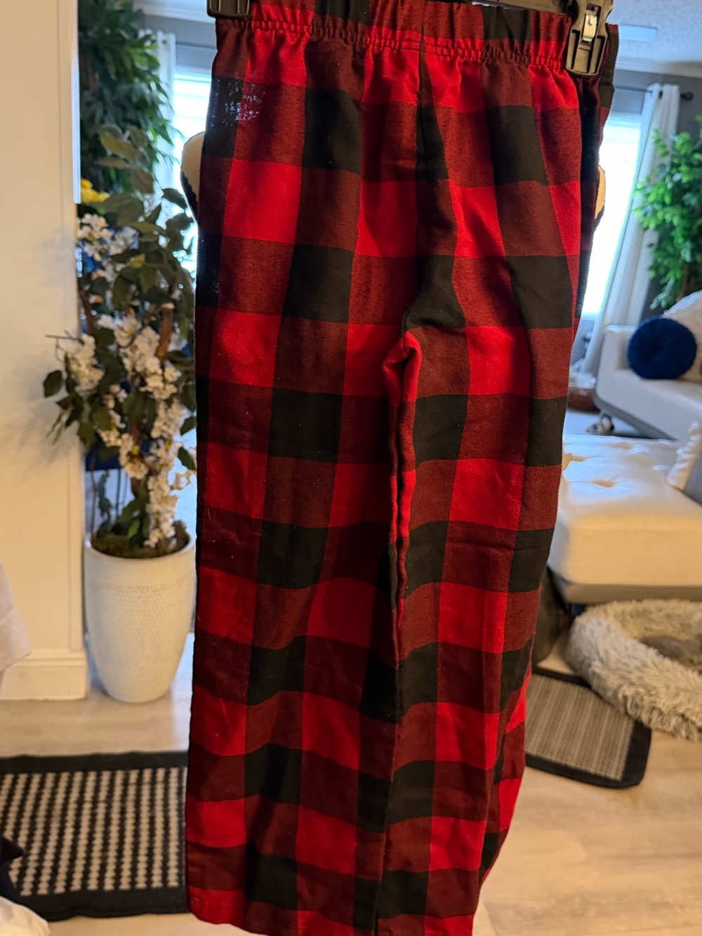 Kids Red and Black Buffalo Plaid Pajama Pants - Comfortable Sleepwear
